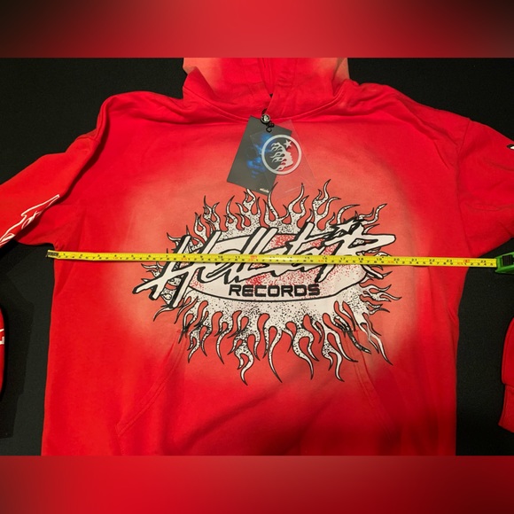 Hellstar Hell Star Studios Records Red Hoodie - Men’s Size L Large - Picture 8 of 9